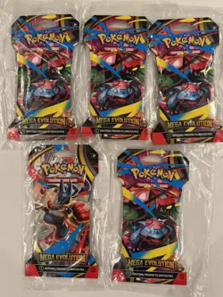Lot of 5 - Pokemon TCG Mega Evolution Booster Pack, Factory Sealed - Image 4