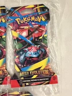 Lot of 5 - Pokemon TCG Mega Evolution Booster Pack, Factory Sealed - Image 5