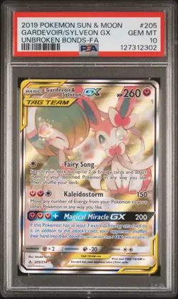 Pokemon Gardevoir and Sylveon gx Alt Art Unbroken Bonds 205/214 - PSA 10 - Image 1