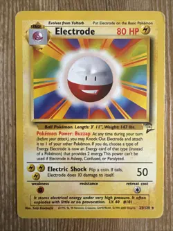 Electrode 25/130 Rare Base Set 2 Pokemon 2000 Vintage WOTC HP - Image 1