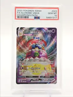 ALCREMIE VMAX 2020 POKEMON SWSH CHAMPION'S PATH ULTRA RARE GEM PSA 10 Q6205 - Image 1