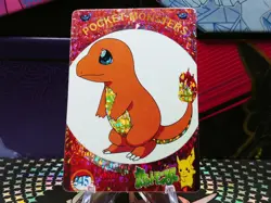 Pokemon Pocket Monsters Vending Prism Holo Vintage Sticker #345 CHARMANDER rare - Image 1