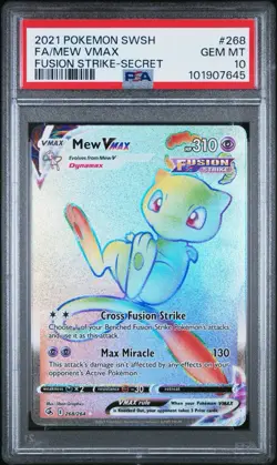 PSA 10 MEW VMAX 268/264 FULL ART SECRET FUSION STRIKE POKEMON - Image 1