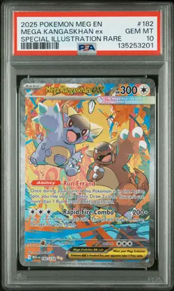2025 POKEMON MEG EN-MEGA EVOLUTION #182 MEGA KANGASKHAN EX PSA 10 - Image 1