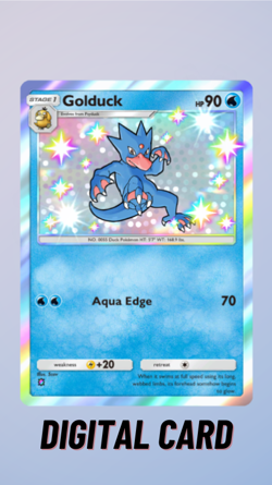 Golduck Shiny Secluded Springs Pokemon TCG Pocket 1 Star ⭐ (English) - Image 1