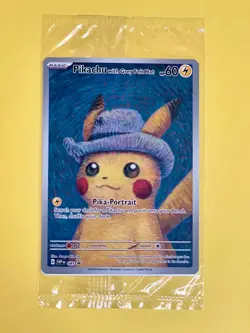 Pokemon Van Gogh Pikachu with Grey Felt Hat SVP Black Star Promo 085 SEALED - Image 1