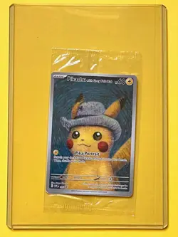 Pokemon Van Gogh Pikachu with Grey Felt Hat SVP Black Star Promo 085 SEALED - Image 2