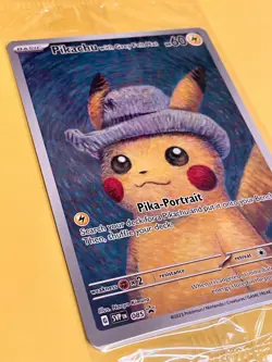 Pokemon Van Gogh Pikachu with Grey Felt Hat SVP Black Star Promo 085 SEALED - Image 5