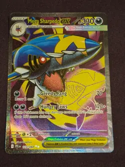 Pokemon MEGA SHARPEDO EX 113/094 - Phantasmal Flames - ULTRA RARE FULL ART - Image 1