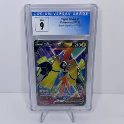 2021 Pokemon SWSH Battle Styles Tapu Koko V #147/163 (CGC Mint 9) - Image 1