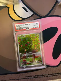 2024 Pokemon TWM EN Applin Illustration Rare #185 PSA GEM MINT 10 - Image 1