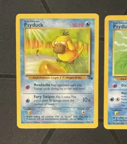 Pokemon Base Set Psyduck Team Rocket Psyduck Fossil 53/62 65/82 - Image 5