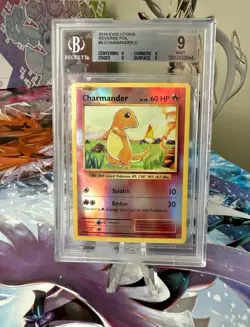 Pokemon 2016 Charmander 9/108 XY Evolutions Reverse Foil Rare BGS Mint 9 Low Pop - Image 1