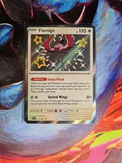 Pokemon TCG: Flamigo 211/091 Scarlet & Violet: Paldean Fates Holo Shiny Rare NM - Image 1