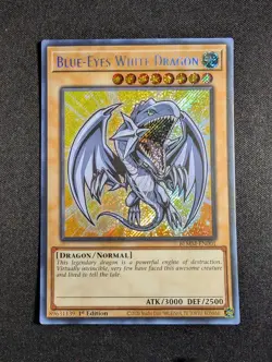 Yugioh - Blue-Eyes White Dragon BLMM-EN001 1st Edition Secret Rare NM - Image 1