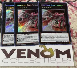 3x (M/NM) Infinitrack River Stormer INCH-EN007 Secret Rare 1st Edition YuGiOh - Image 1
