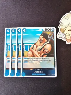4x OP14-043 Aladine R Playset -One Piece TCG- The Azure Sea's Seven English - Image 1
