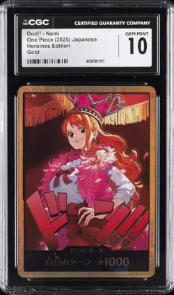 2025 ONE PIECE JPN HEROINES ED GOLD DON!! NAMI CGC 10 GEM MINT - Image 1