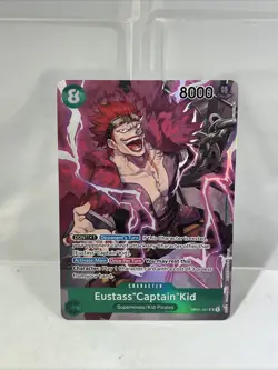 Pre Errata Eustess Captain Kid One Piece TCG Alpha NM Rare #ML - Image 1