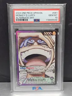 2024 ONE PIECE OP09-EMPERORS IN THE NEW WORLD #061 MONKEY D. LUFFY PSA 10 - Image 1