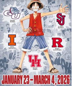One Piece Monkey.D.Luffy US College Basketball Promo Card & poster PRESALE - Image 1