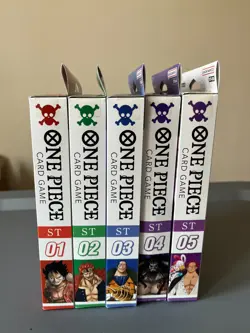 One Piece Card Game English Starter Decks Bundle 1 to 5 SEALED - Image 3