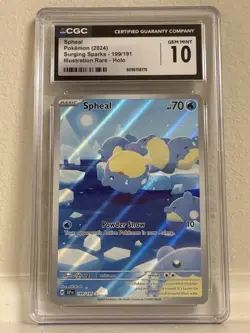 Spheal 199/191 Illustration HOLO RARE Pokemon Card 163 CGC 10 GEM MINT - Image 1