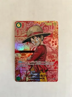 Luffy Red Manga Alt Art OP13-118 Carrying on His Will ONE PIECE Card Japanese - Image 1