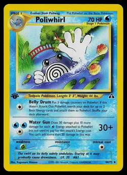 Pokemon Card - Poliwhirl Neo Discovery 44/75 Uncommon 1st Edition - Image 1