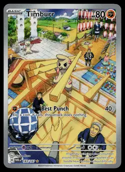 Pokemon Card - Timburr Twilight Masquerade 183/167 Illustration Rare - Image 1