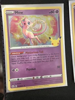 Pokemon Celebrations Set! Mew 011/025 Holo Rare Card! NM - Image 3