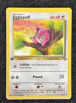 Pokemon Jigglypuff 1st Edition Jungle Common 54/64- CARD NEVER PLAYED Mint - Image 1