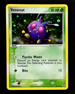 2004 Pokemon VENONAT Ex FireRed & LeafGreen Set REVERSE HOLO Foil Card 84/112 - Image 1