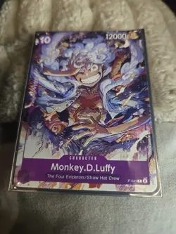 ONE PIECE CARD GAME MONKEY D. LUFFY GEAR 5 ENGLISH LIMITED PROMO CARD NEAR MINT - Image 3