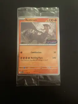 Sealed Reshiram 017/094 Phantasmal Flames Promo Card Stamped - Image 1