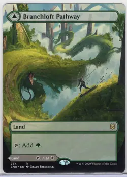 1x Branchloft Pathway *Borderless* - Zendikar Rising - Near Mint - Image 1