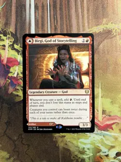 MTG Birgi, God of Storytelling / Harnfel Horn of Bounty NM Kaldheim - Image 1