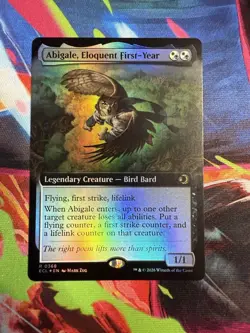 MTG - Abigale, Eloquent First-Year (Extended Art Foil) - Lorwyn Eclipsed 0368 - Image 1