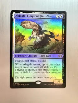 Abigale, Eloquent First-Year - 204 - MTG: Lorwyn Eclipsed - Rare - FOIL - Image 1