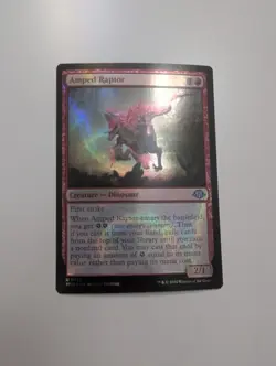 MTG - Amped Raptor (Ripple Foil) - Commander: Modern Horizons 3 NM/M Condition - Image 1