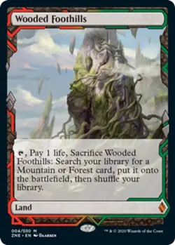 MTG Wooded Foothills, NM-Mint, English Zendikar Rising Expeditions - Image 1
