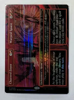 Charred Foyer / Warped Space (Borderless) Duskmourn Foil - MTG MYTHIC - Image 1