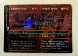 Charred Foyer / Warped Space (Borderless) Duskmourn Foil - MTG MYTHIC - Image 2