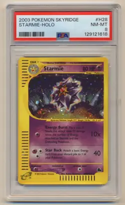 PSA 8 Pokemon Skyridge Holo Rare Starmie H28/H32 NM/MINT Condition!! - Image 1