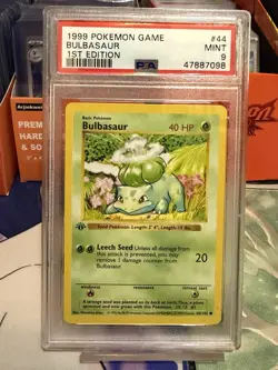 BULBASAUR PSA 9 1999 POKEMON GAME #44/102 1ST EDITION MINT 0332 - Image 1
