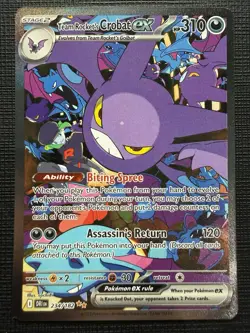 Team Rocket’s Crobat ex - Special Illustration Rare 234/182 - Pokemon SV - NM/M - Image 1