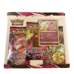 Pokemon Sword & Shield Fusion Strike 3 Booster Pack Blister With Espeon Promo - Image 1