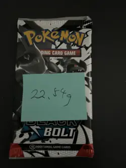 Heavy 22.54g Pokemon TCG SV 10.5 Black Bolt Booster Pack Sealed! - Image 3