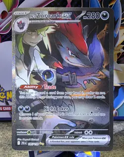 N's Zoroark ex 185/159 Special Illustration Rare SIR Pokemon Journey Together - Image 1
