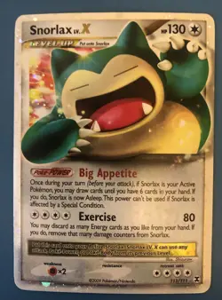 2009 Pokemon Snorlax Lv.X 111/111 Rising Rivals Holo (See Photos for Condition) - Image 1